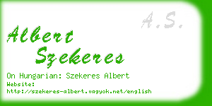 albert szekeres business card